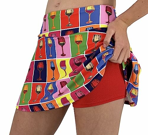 Athletic skirt showcasing vibrant design