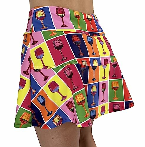 Red Winehol Performance Tennis Skirt