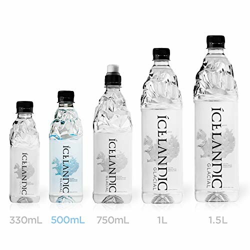 Assorted Icelandic Glacial water bottles in different sizes.