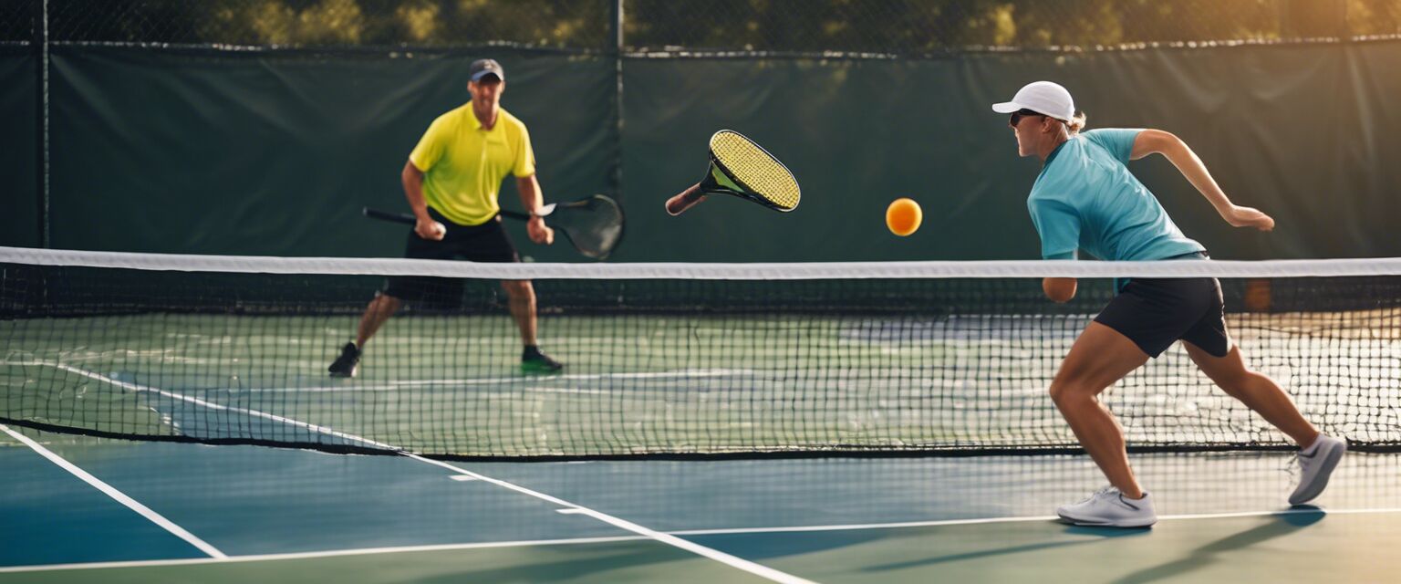 Pickleball paddle in action