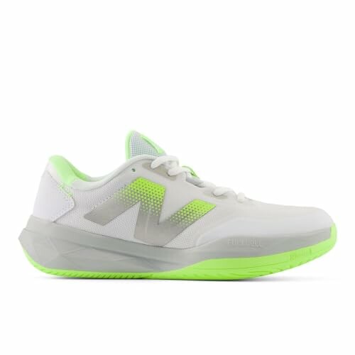 White and green sport shoe with logo