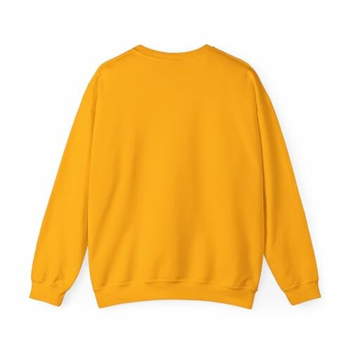 Back view of a yellow sweatshirt